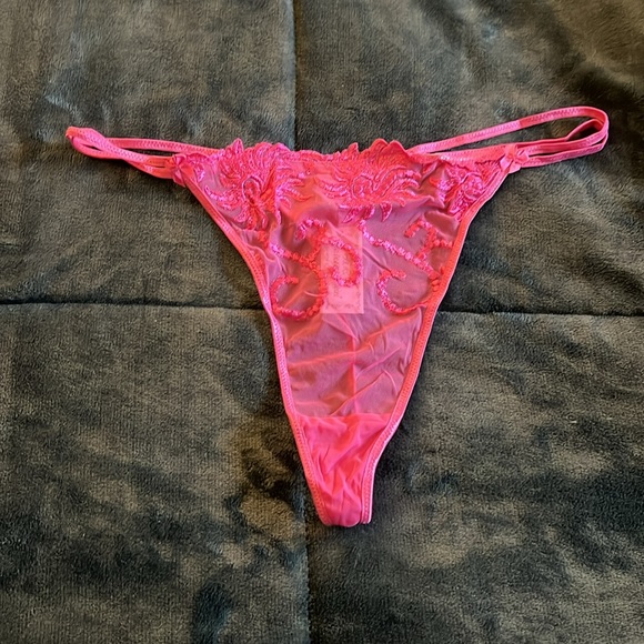 A.C.T. International pink lace lingerie two piece size 3X - Picture 4 of 8